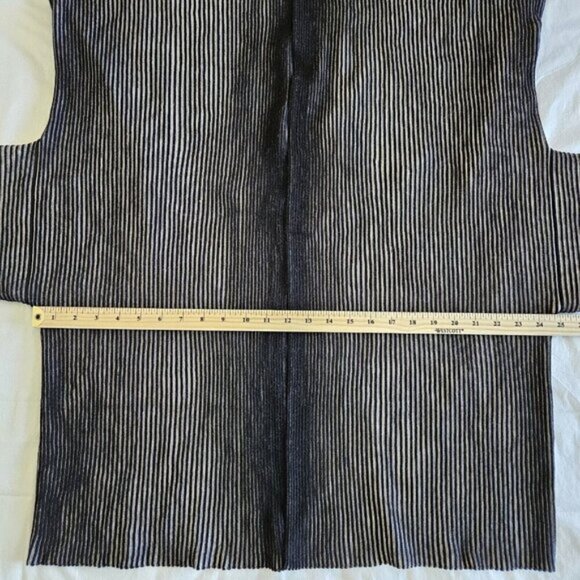 Marla Wynne Ribbed Reversible M L 3/4 Sleeve Open Front Assymetric Hem Cardigan - Picture 10 of 14